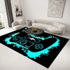 Non-Slip Crystal Floor Mat for Game Room Doormats - Video Controller and Gamepad Carpets for Gamer Boys With T-Shirt, Hoodie, Sweatshirt Large game room rug