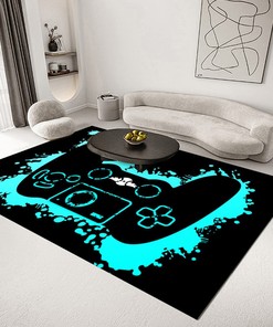 Non-Slip Crystal Floor Mat for Game Room Doormats - Video Controller and Gamepad Carpets for Gamer Boys With T-Shirt, Hoodie, Sweatshirt Large game room rug