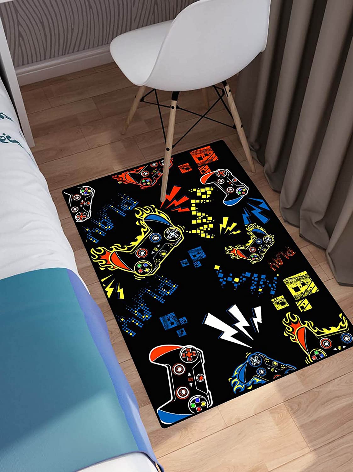 Non-Slip Crystal Floor T-Shirt, Hoodie, Sweatshirt: 3D Gamer Carpet Decor Large Game Area Rugs for Boys Game - Image 2