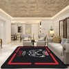 Non-Slip Crystal Flooring Polyester Mat with Decorative Large Game Area Rug and 3D Player Print