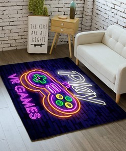 Non-Slip Floor Polyester Mat T-Shirt, Hoodie, Sweatshirt: Boys Gamepad Area Rugs Large Carpet Kids Gamer 3D Printed Controller Decor