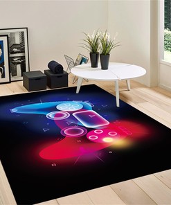 Non-Slip Game Controller Rug with Crystal Bottom for Playroom or Living Room