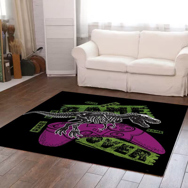 Non-Slip Gamer Area Rug - Truck, Racing & Sports Game Themed Large Rug for Boy's Bedroom - 3'x5' - Image 2