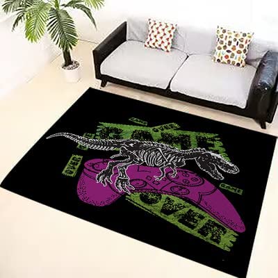 Non-Slip Gamer Area Rug - Truck, Racing & Sports Game Themed Large Rug for Boy's Bedroom - 3'x5' - Image 4