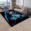 Non-Slip Gamer Gamepad Controller Bedroom Rug for Boys, 3D Printed Home Decor Sofa Floor Mat with Game Room Area Rugs
