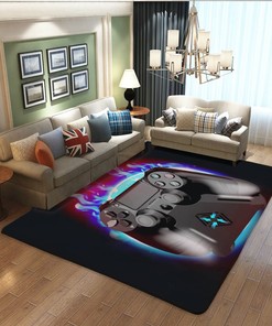 Non-Slip Gamer Rugs with Game Controller Design - Ideal for Home Area Decoration