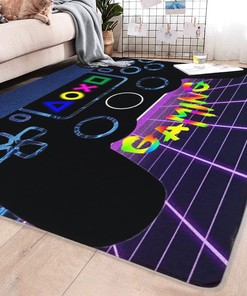 Non-Slip Gamer Video Gamepad Area Rug for Boys - Ideal Large Area Rug Carpet for Living Room and Playroom