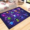 Non-Slip Polyester Mat for Outer Space Rug - Universe Planet Floor Mat Carpet for Living Room, Bedroom