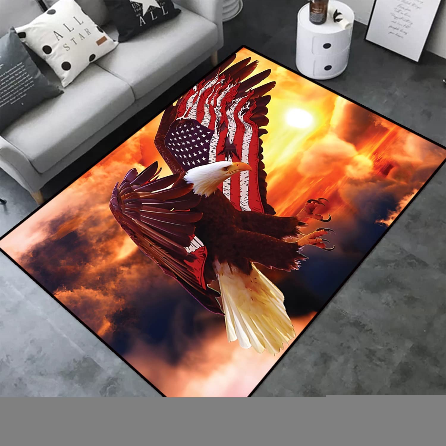 Non-Slip Thin Area Rug with Printing Design - Adding Style and Safety to Multiple Rooms of Your Home