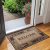 Non-Slip Tribal Bear Outdoor Area Rug - Absorbent Mat for Entryway and Front Door