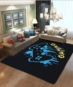 Non-slip Crystal Floor T-Shirt, Hoodie, and Sweatshirt Gamepad Carpet Rugs for Boys' Bedroom, Perfect Area Rugs for Living Room and Playroom