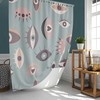 Nordic Eyes Shower Curtain | Mid-Century Scandinavian Vintage Silhouette, Bathroom Curtain and Mat