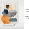 Nordic Style Minimalism Color Block Shower Curtain, Abstract Art for Bathroom, Customizable Waterproof Washable Curtain