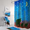 Nordic Woodland Bears Shower Curtain Set with FolkNFunky Bath Decor
