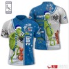 North Carolina Asheville Bulldogs Grinch Steals Christmas with 3D Polo Shirts for Men