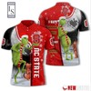 North Carolina State Wolfpack Grinch Steals Christmas with Breathable Fabric 3D Polo Shirt