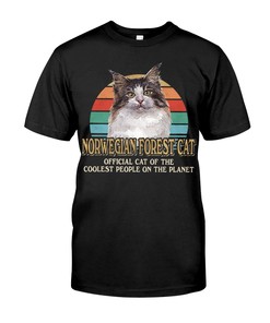 Norwegian Forest Cat Cool T-Shirt, Hoodie & Sweatshirt - Official Cat Of Cool People Plus I Love Cats Shirt