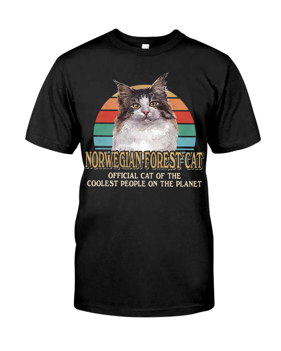 Norwegian Forest Cat Cool T-Shirt, Hoodie & Sweatshirt - Official Cat Of Cool People Plus I Love Cats Shirt