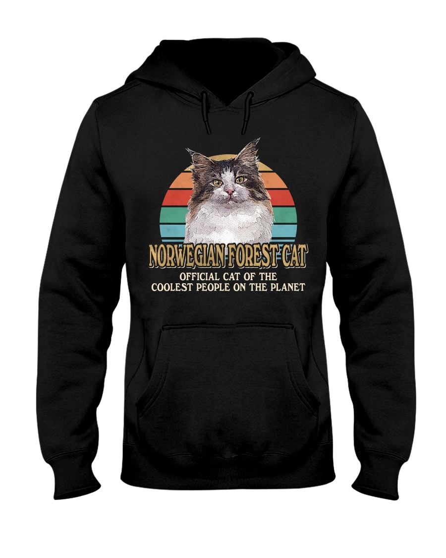 Norwegian Forest Cat Cool T-Shirt, Hoodie & Sweatshirt - Official Cat Of Cool People Plus I Love Cats Shirt - Image 2
