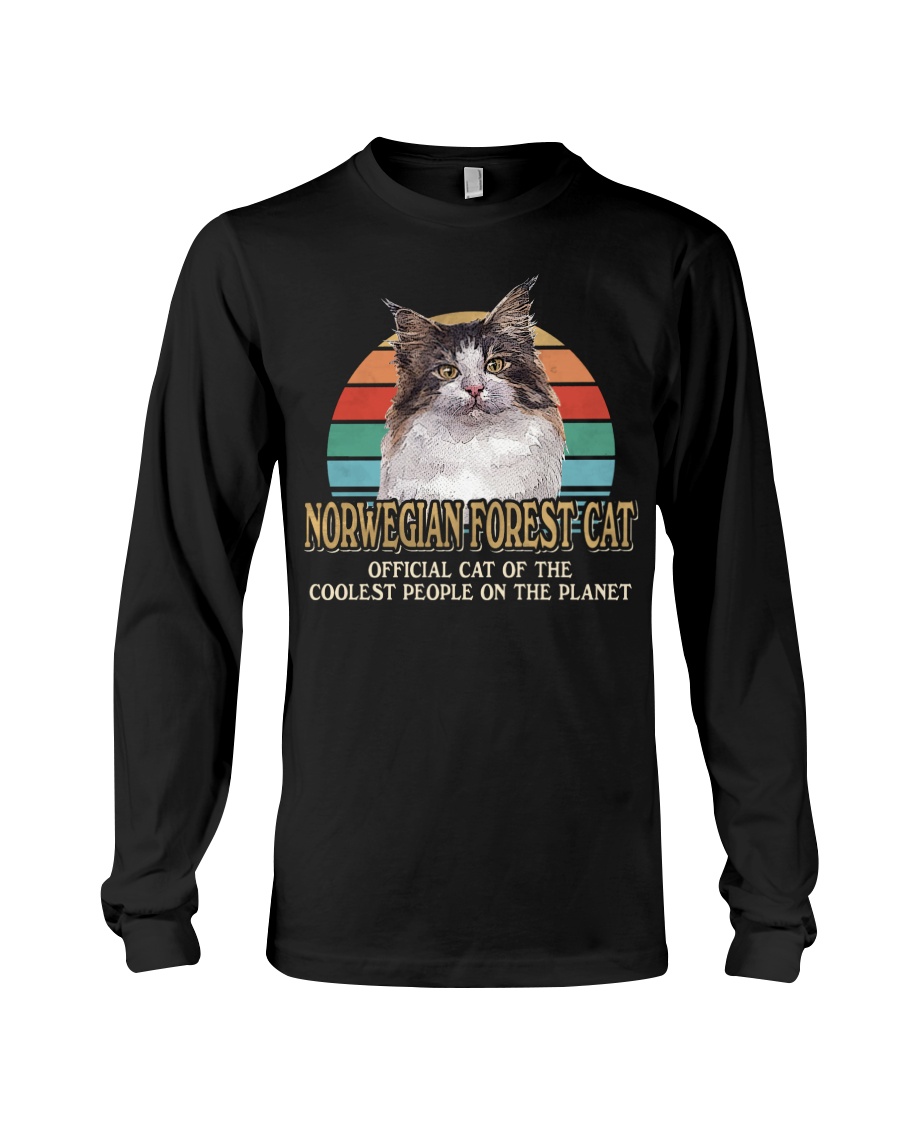 Norwegian Forest Cat Cool T-Shirt, Hoodie & Sweatshirt - Official Cat Of Cool People Plus I Love Cats Shirt - Image 3