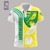 Norwich City All-Over-Print 3D Polo Shirt with Breathable Fabric