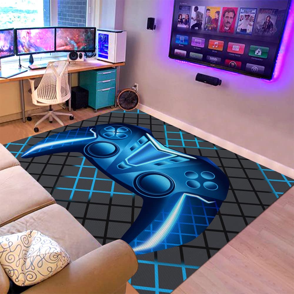 Nostalgic Gaming PC Door Mat for Boys with Joysticks Print - Perfect Gamepad Area Rug for Boys - Image 2
