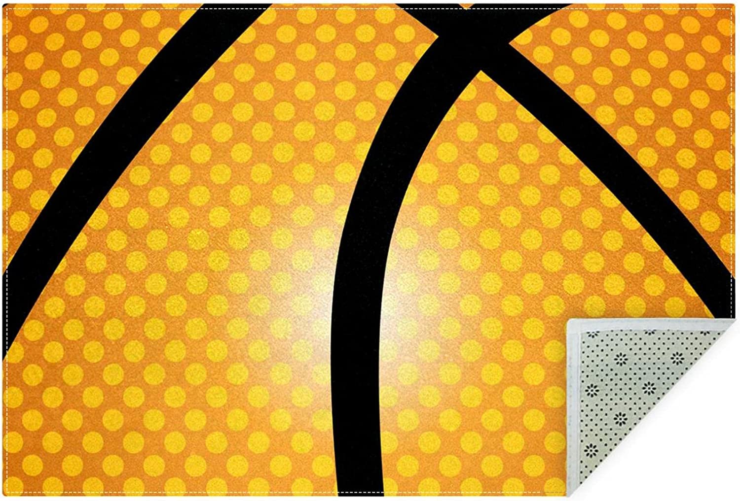 Nothing Says Adventure like Our Washable Indoor/Outdoor Basketball Sport Fire and Water Area Rugs