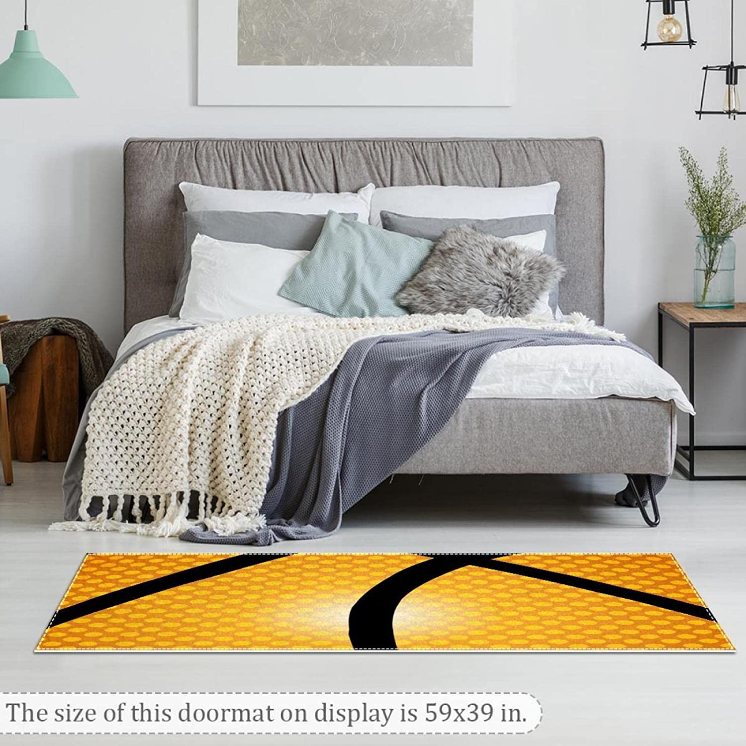 Nothing Says Adventure like Our Washable Indoor/Outdoor Basketball Sport Fire and Water Area Rugs - Image 2