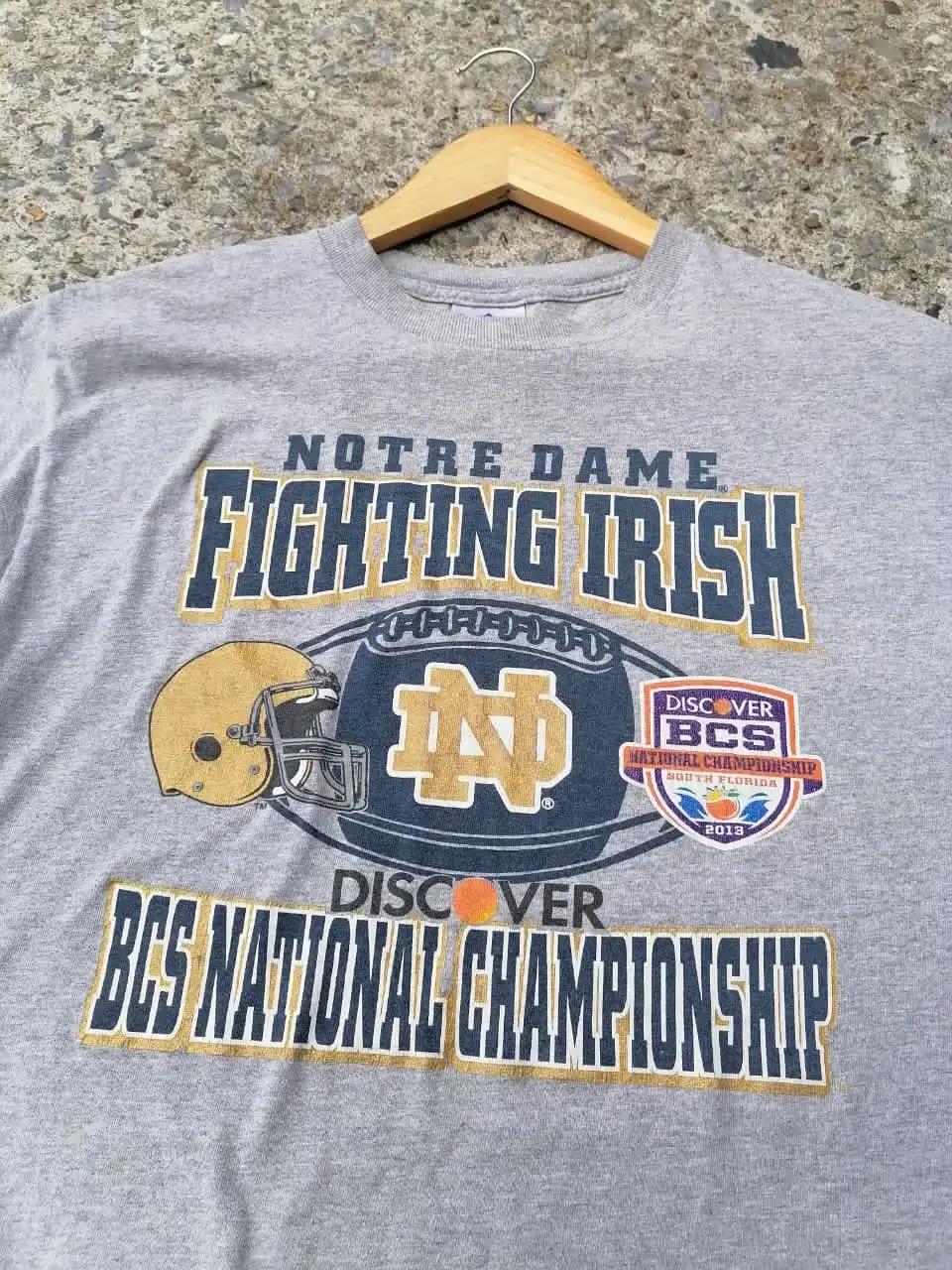 Notre Dame Bcs National Championship Sweatshirt T-shirt, NFL Football Teams Gifts For Fans - Image 2