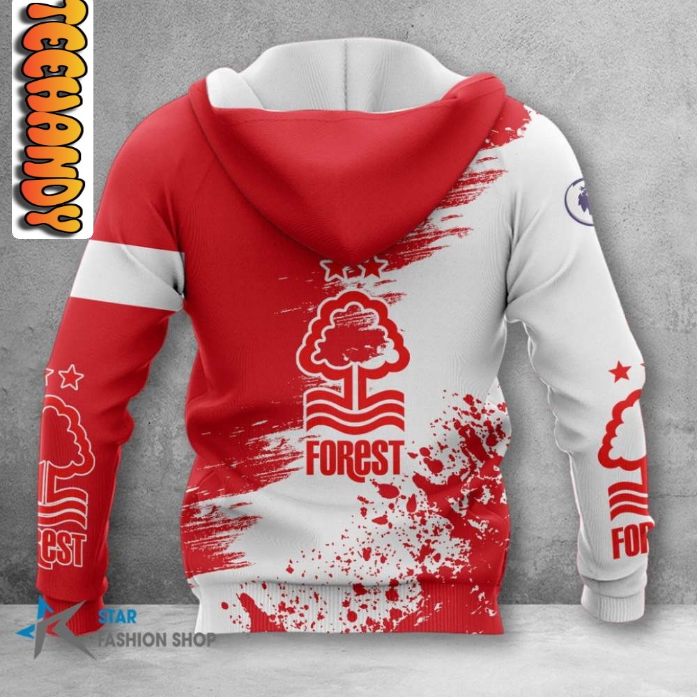 Nottingham Forest FC All Over Print 3D Hoodie with Club Logo - Image 2
