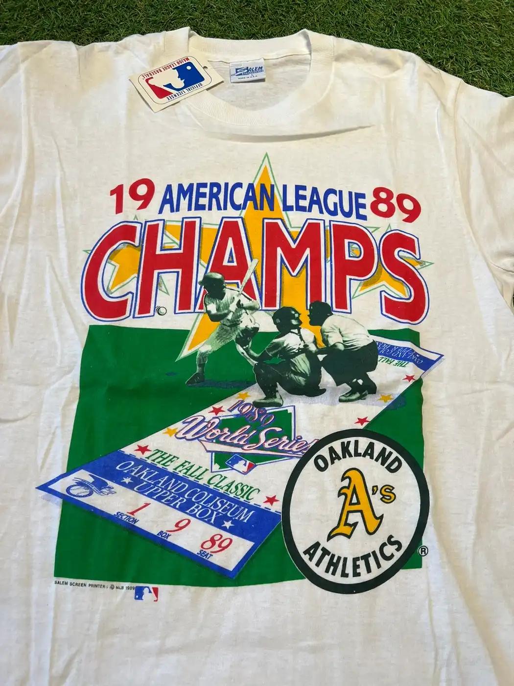 Oakland Athletics Vintage 80S Mlb Champion T-Shirt, Sweatshirt, And Pullover Hoodie New Tags