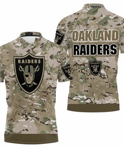 Oakland Raiders Camo Pattern Jersey - 3D All Over Print Polo Shirt Guaranteed to Keep You Comfortable
