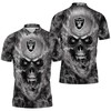 Oakland Raiders NFL Fans Skull Polo Shirt - Stay Comfortable with Breathable Fabric and Unique Design