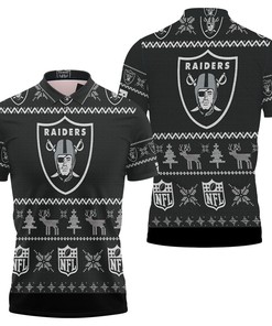 Oakland Raiders NFL Ugly Sweatshirt Christmas 3D Polo Shirt - Perfect for Celebrating the Holiday Season