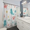Ocean Theme Shower Curtain for a Coastal Bathroom, Featuring Sea Animals & Fish - Kids Bathroom Decor Included