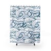 Ocean Waves and Ships Shower Curtain | Nautical Theme, Bathroom Curtain | Unique Shower Curtains