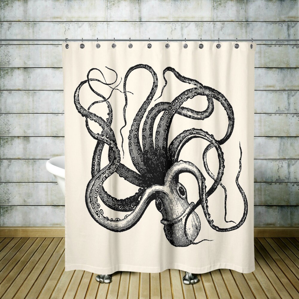Octopus Bathroom Decor Disney Shower Curtain for an Underwater Oasis Bathroom Theme - Image 2