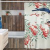 Ohara Koson Japanese Blue Birds Shower Curtain | Eco-Friendly Waterproof Bath Curtain