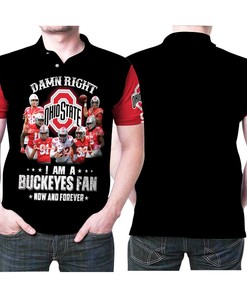 Ohio State Buckeyes Fan Forever 3D All Over Print Polo Shirt with Personalized 3D Polo Collar