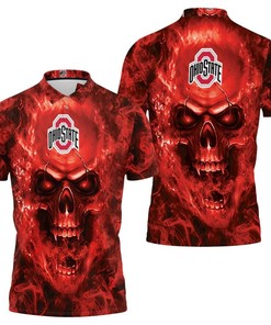 Ohio State Buckeyes NCAA Fans Skull 3D All Over Print Polo Shirt - Perfect for Fans and Lovers!