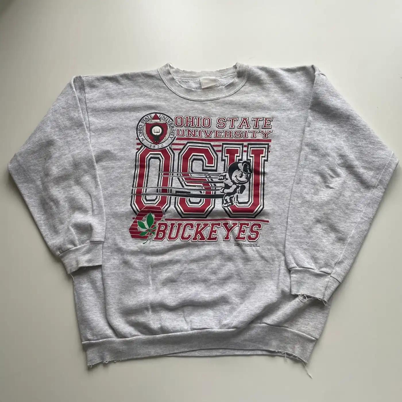 Ohio State Buckeyes Ncaa Graphic Crewneck Vintage Style T-Shirt, Sweatshirt, Hoodie Gifts For Fans
