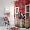 Old Barn and Cows Shower Curtain, Farmhouse Rustic Style, Unique Bathtub Curtain for Primitive