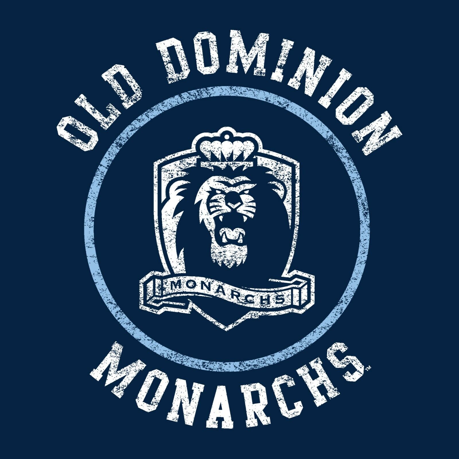 Old Dominion Monarchs State Silhouette Logo Triblend Shirt Sweatshirt Vintage Style Hoodie Gifts - Image 2