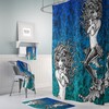 Ombre Aqua Mermaid Shower Curtain Bath Set, Create a Relaxing Ocean Vibe in Your Bathroom