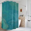 Ombre Boho Shower Curtain, Modern Sage Green Tiles Design, Relaxing Bath Decor