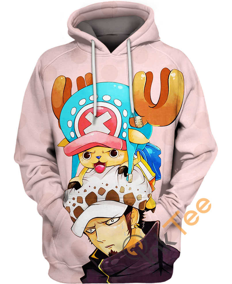 One Piece Trafalgar Law and Chopper Hoodie in 3D Print
