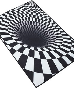 Operitacx Optical Illusion Rug: 3D Anti-SkidRug Carpet for Chic Living