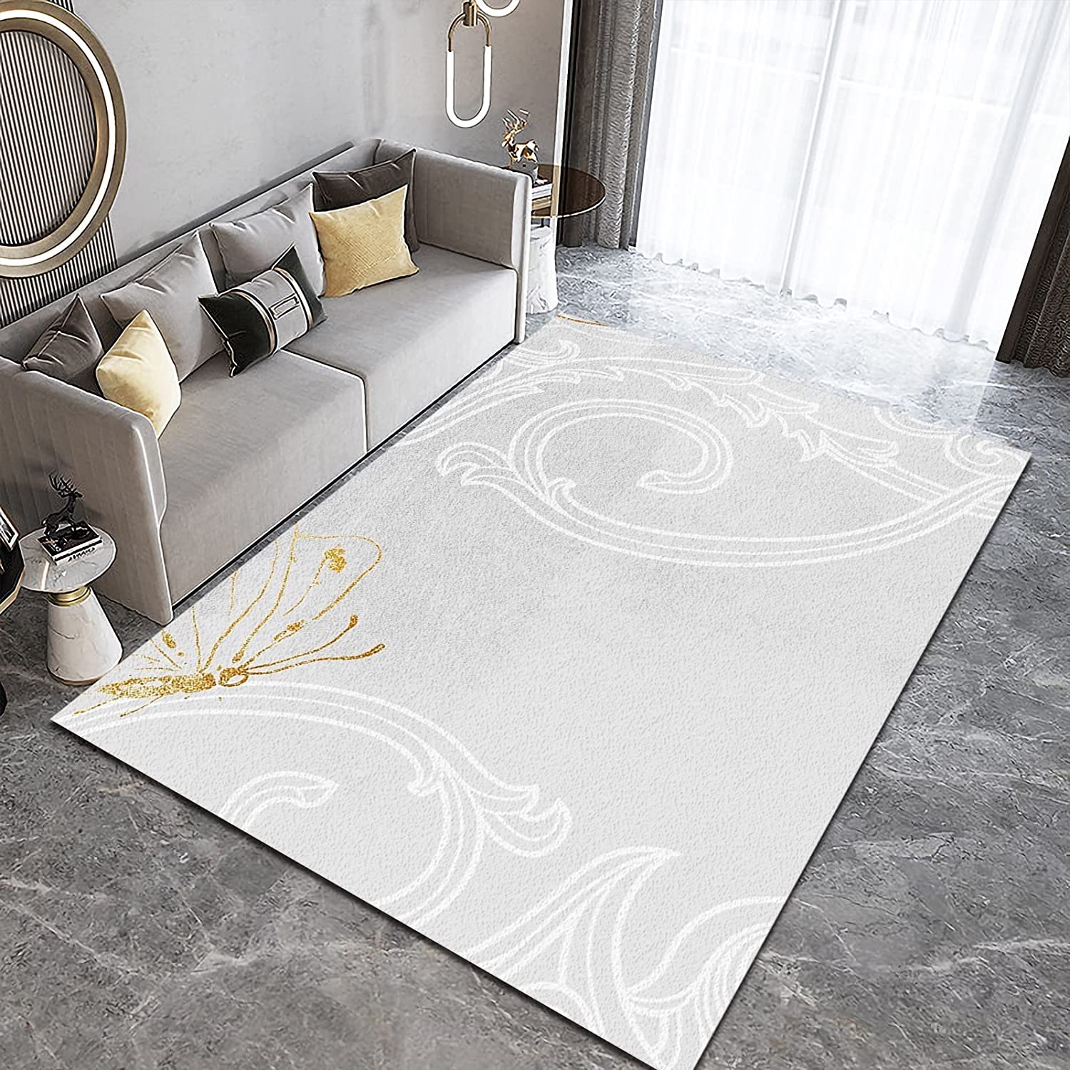 Optical Illusion Plaid Floor Mat with a Bottomless Hole: A Quirky Addition to Your Home