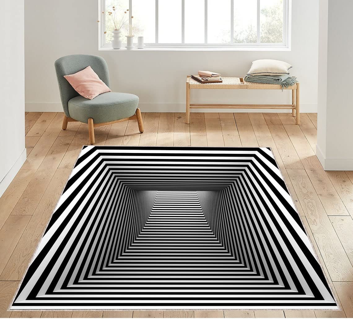 Optical Illusion Vortex Rug - Perfect for Creating Illusionary Effect in Living Room and Office Decor - Image 2