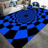Optically Illusive Rug Area Rugs - Mesmerizing 3D Vortex Trap Swirl Carpet for Your Home Decor